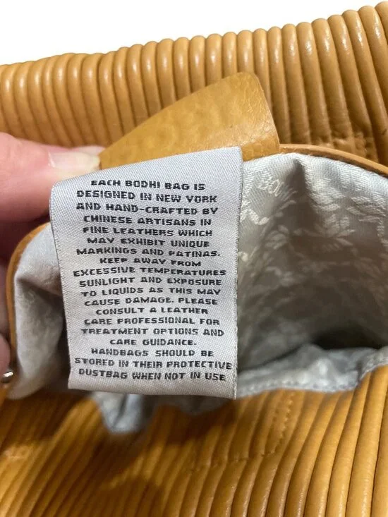 Bodhi wms handmade mustard leather large hobo shoulder bag 13'x13" SKU 10,014 - Picture 12 of 16